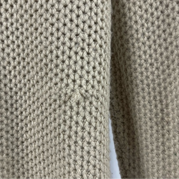 Hooked Up Large Cable Knit Neutral A Line Tunic Sweater Fall Winter Holiday - Picture 3 of 6